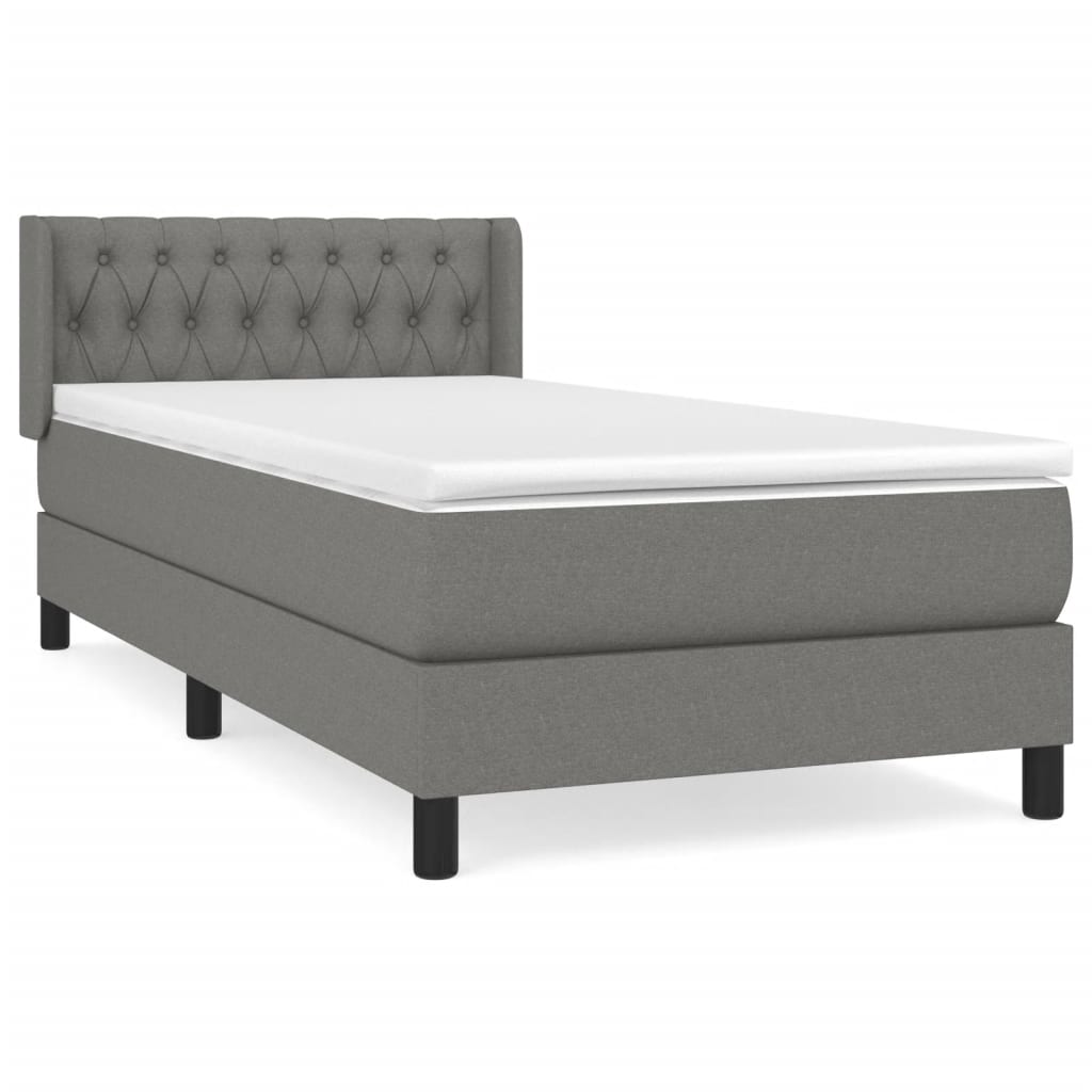 Cama box spring 90x200 Gris Oscuro