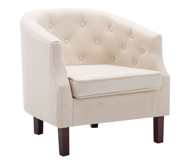Vidaxl sillón de tela beige
