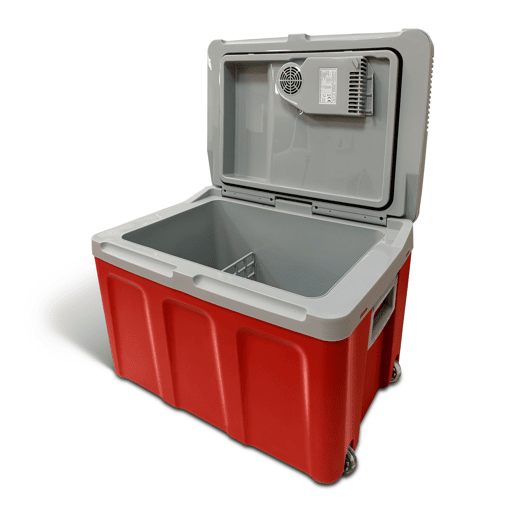 Briebe CF1155RED Geleira Eléctrica 40L, Refrigerador Eléctrico Portátil, Campismo Viagens 12V  220 - 240V, Refrigeração e Aquecimento, 58 , Vermelho