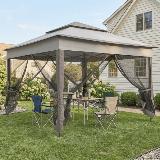 Outsunny Tenda Dobrável Exterior 325x325x270 cm Tenda de Jardim com Teto Duplo Rede Mosquiteira Amovível e Bolsa de Transporte para Jardim Pátio Cinza Outsunny Tenda Dobrável Exterior 325x325x270 cm Tenda de Jardim com Teto Duplo Rede Mosquiteira Amovível e Bolsa de Transporte para Jardim Pátio Cinza