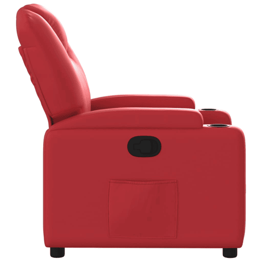 vidaXL Poltrona reclinável couro artificial vermelho vidaXL Poltrona reclinável couro artificial vermelho