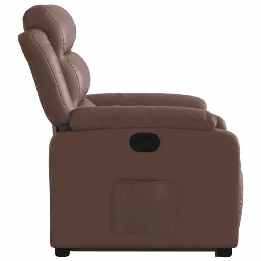 vidaXL Poltrona reclinável elevatória couro artificial castanho vidaXL Poltrona reclinável elevatória couro artificial castanho