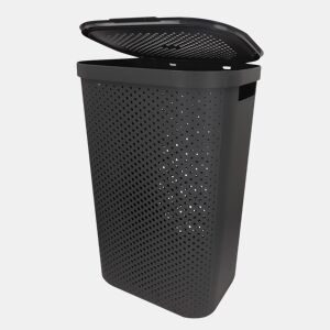 Curver Cesto para roupa suja Infinity 60L cinzento com tampa