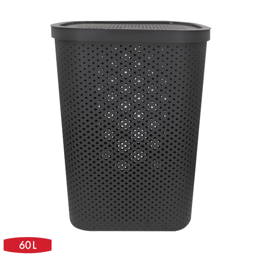 Curver Cesto para roupa suja Infinity 60L cinzento com tampa