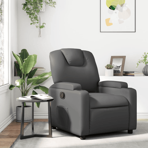 vidaXL Poltrona reclinável couro artificial vidaXL Poltrona reclinável couro artificial