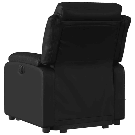 vidaXL Poltrona reclinável elevatória elétrica couro artificial preto vidaXL Poltrona reclinável elevatória elétrica couro artificial preto