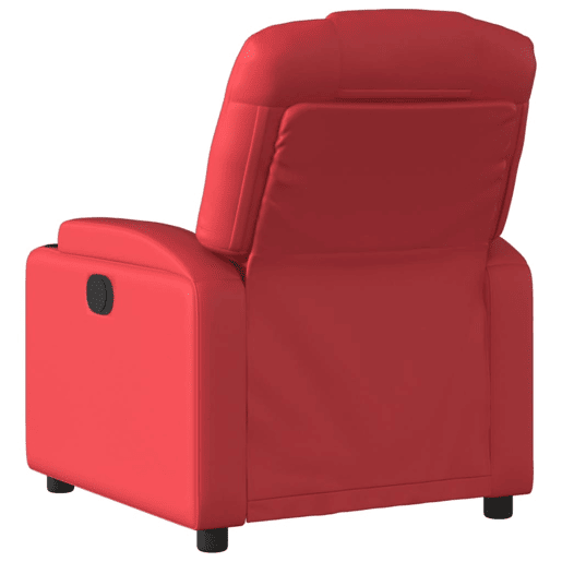 vidaXL Poltrona reclinável elétrica couro artificial vermelho vidaXL Poltrona reclinável elétrica couro artificial vermelho