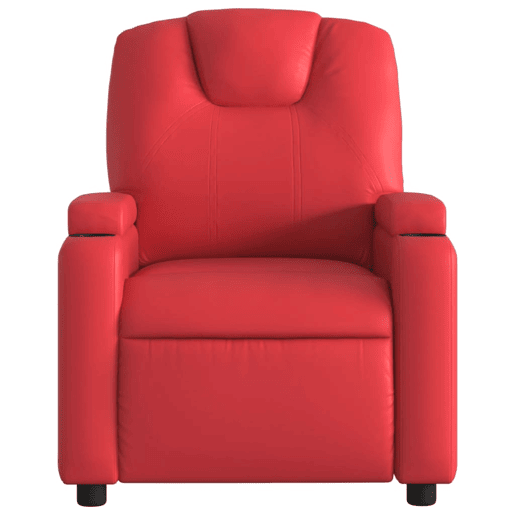 vidaXL Poltrona reclinável elétrica couro artificial vermelho vidaXL Poltrona reclinável elétrica couro artificial vermelho