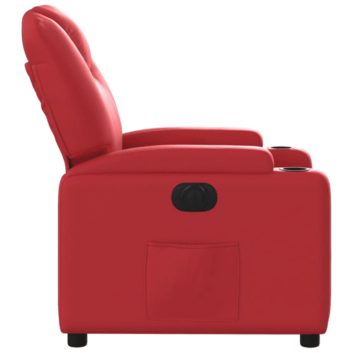 vidaXL Poltrona reclinável elétrica couro artificial vermelho vidaXL Poltrona reclinável elétrica couro artificial vermelho