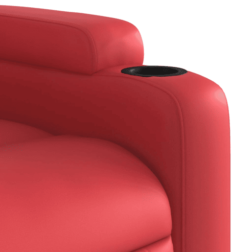 vidaXL Poltrona reclinável elétrica couro artificial vermelho vidaXL Poltrona reclinável elétrica couro artificial vermelho