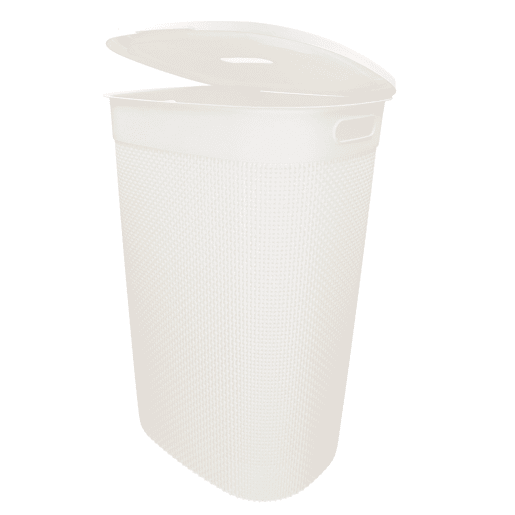 Curver Cesto para roupa suja Filo 55L branco com tampa