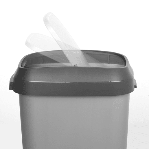 Curver Caixote do lixo com tampa basculante Dual Swing 50L cinzento