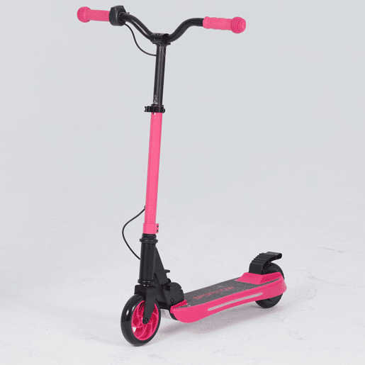 SPORTNOW Trotinete Elétrica Dobrável para Crianças acima de 6 Anos Motor 120 W Autonomia 6 km e Máximo 10 kmh com Travão Altura Ajustável Luzes LED e Estrutura de Alumínio 74x52x83-87 cm Vermelho