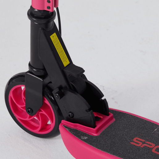 SPORTNOW Trotinete Elétrica Dobrável para Crianças acima de 6 Anos Motor 120 W Autonomia 6 km e Máximo 10 kmh com Travão Altura Ajustável Luzes LED e Estrutura de Alumínio 74x52x83-87 cm Vermelho