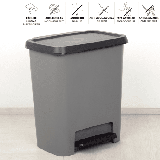 Curver Caixote do lixo Compatta 25L cinzento Curver Caixote do lixo Compatta 25L cinzento