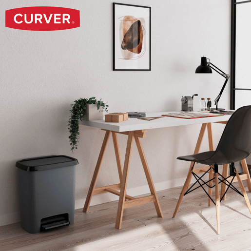 Curver Caixote do lixo Compatta 25L cinzento Curver Caixote do lixo Compatta 25L cinzento