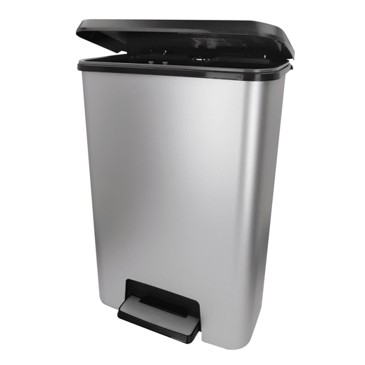 Curver Caixote do lixo Compatta 50L metalizado