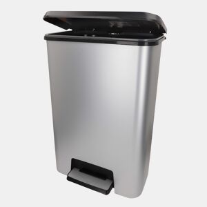 Curver Caixote do lixo Compatta 50L metalizado