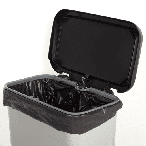 Curver Caixote do lixo Compatta 50L metalizado