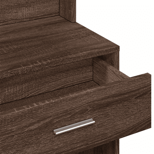 vidaXL Toucador com armário 80x35x132 cm cor carvalho castanho vidaXL Toucador com armário 80x35x132 cm cor carvalho castanho