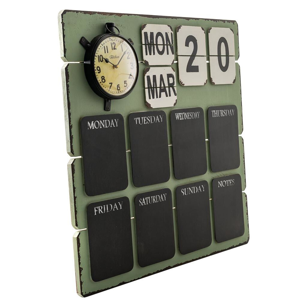 Tabla calendario, con unas dimensiones de 70x70x7 cm