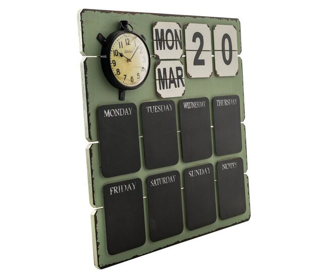 Tabla calendario, con unas dimensiones de 70x70x7 cm