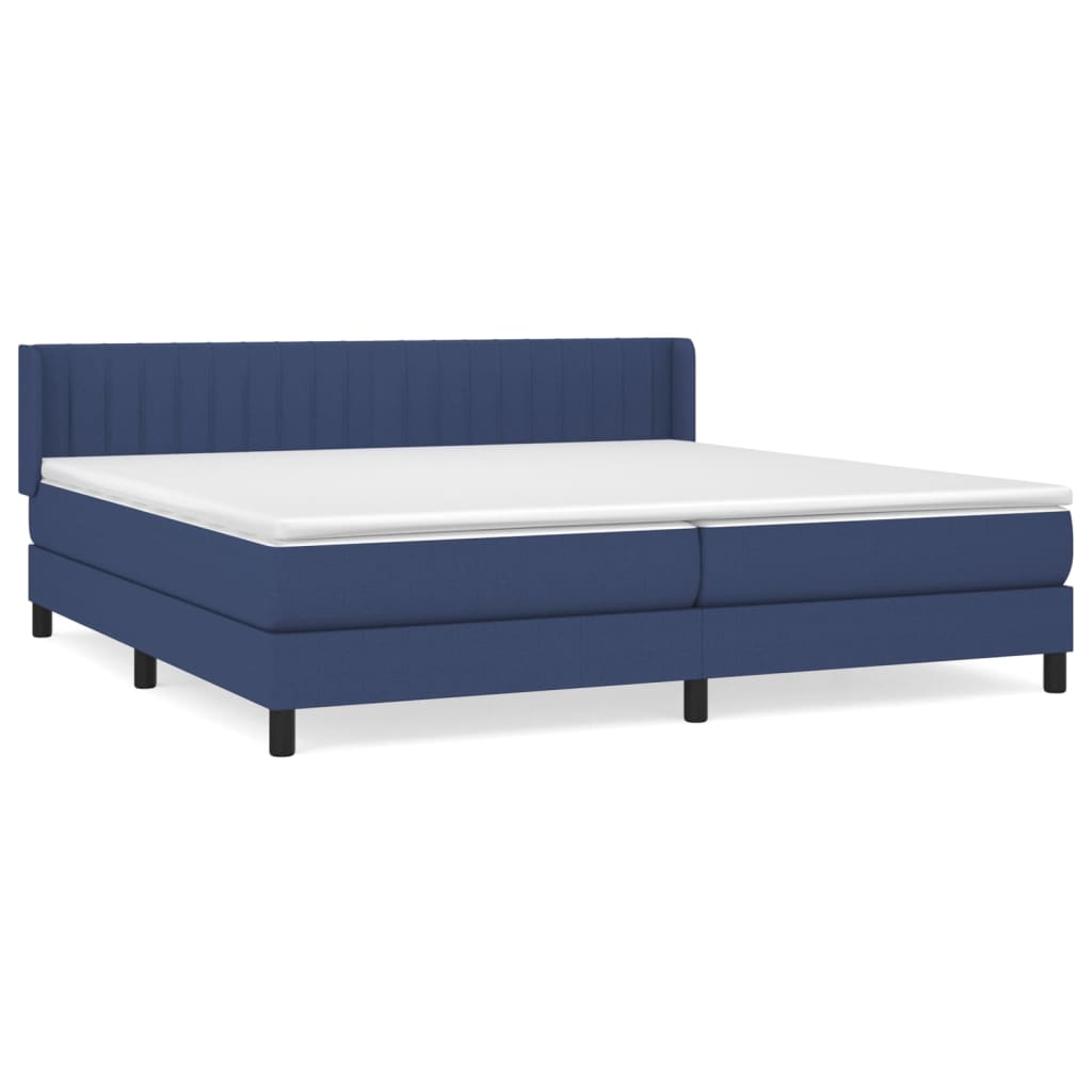 Cama box spring 200x200 Azul