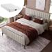 Cama de matrimonio de lino 145x209 Cama de matrimonio de lino 145x209 Beige