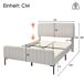Cama de matrimonio de lino 145x209 Cama de matrimonio de lino 145x209 Beige