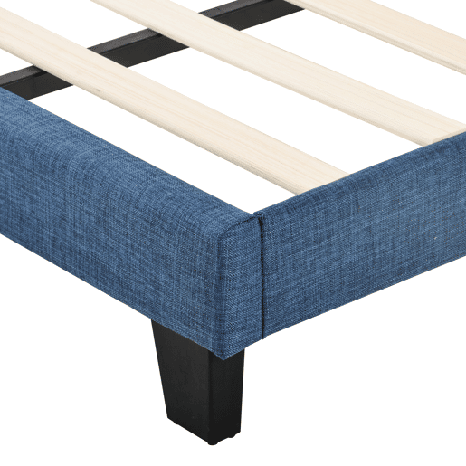 Cama de solteiro de linho 90x200cm,azul