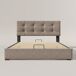 Cama de matrimonio de terciopelo con almacenaje Cama de matrimonio de terciopelo con almacenaje Gris Claro