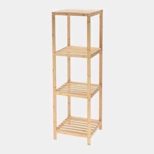 Prateleira de armazenamento Well Home Bamboo com 4 níveis Alt.110cm