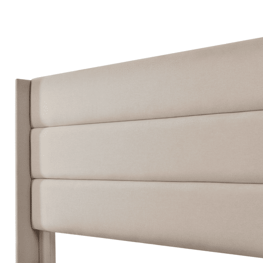 Cama de casal de linho 140x200cm com armazenamento,bege