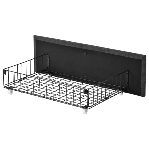 Cama de casal de linho 140x200cm com 4 gavetas,cinzento Cama de casal de linho 140x200cm com 4 gavetas,cinzento