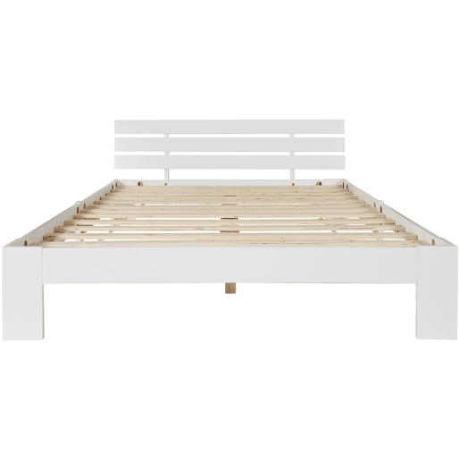 Cama de casal de madera de pino 140x200cm,branco