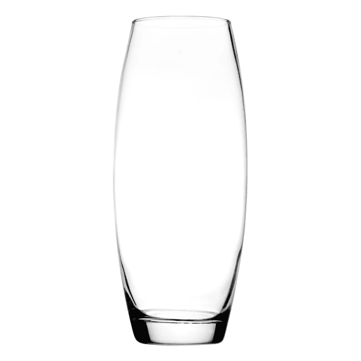 WELL HOME - Vaso curvo de vidro transparente Ø11x26cm - acessório de decoração para casa