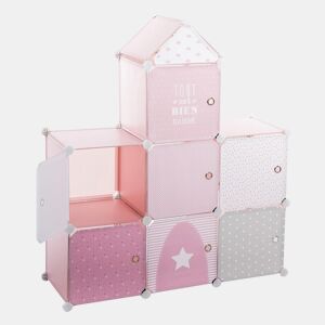 WELL HOME - Castelo de coluna de arrumação rosa 95,5x32x109cm