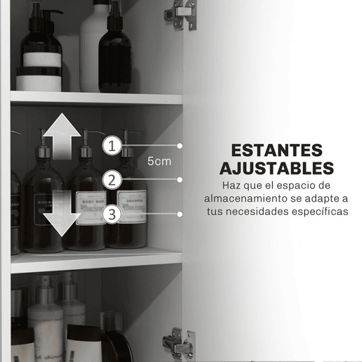 HOMCOM Coluna de Casa de Banho Armário Alto com Gaveta, 2 Portas e Prateleiras Ajustáveis, Móvel Auxiliar Moderno com Sistema Anti-tombamento 34x32x170 cm Branco