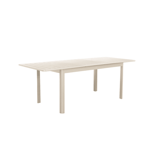 Mesa de jardim extensível em alumínio, 8 lugares, Seattle, Beige, 236.5x100x75 cm