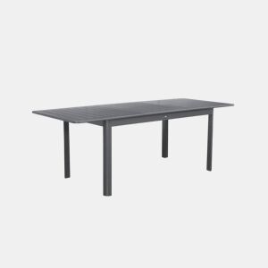 Mesa de jardim extensível em alumínio, 8 lugares, Seattle, Antracite, 236.5x100x75 cm