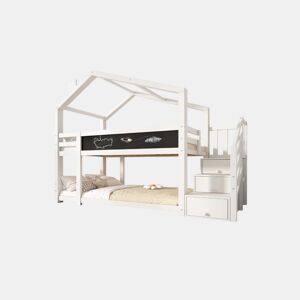 Beliche,cama-casa de panel de partículas 90x200cm,branco