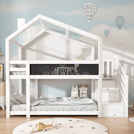 Beliche,cama-casa de panel de partÃculas 90x200cm,branco Beliche,cama-casa de panel de partÃculas 90x200cm,branco