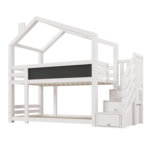 Beliche,cama-casa de panel de partÃculas 90x200cm,branco Beliche,cama-casa de panel de partÃculas 90x200cm,branco