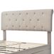 Cama de matrimonio de lino con 4 cajones Cama de matrimonio de lino con 4 cajones Natural