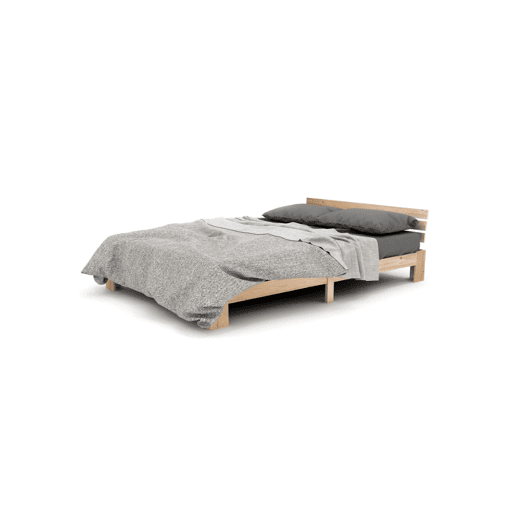 Cama de casal de madera de pino 140x200cm,natural
