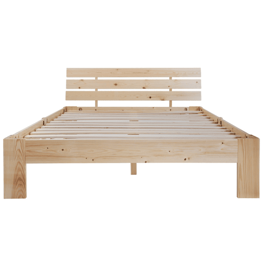 Cama de casal de madera de pino 140x200cm,natural