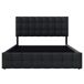 Cama de matrimonio de lino con 4 cajónes 151x210 Cama de matrimonio de lino con 4 cajónes 151x210 Negro