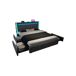 Cama de matrimonio de lino con 4 cajónes 169x209 Cama de matrimonio de lino con 4 cajónes 169x209 Gris