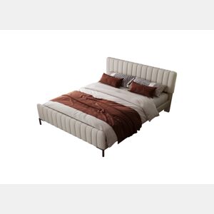 Cama de casal de linho 160x200cm,bege+cinzento