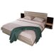 Cama de matrimonio de madera maciza Cama de matrimonio de madera maciza Negro/ Madera